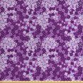 thumbnail image 1 of Ambesonne Spring Fabric by the Yard Upholstery, Spring Romantic Meadow, 2 Yards, Purple White, 1 of 4