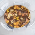 thumbnail image 1 of Ambesonne Spring Fitted Round Tablecloth, Warm Colored Butterflies, 45"- 56" Diameter, Earth Yellow Pale Orange, 1 of 1