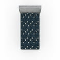 thumbnail image 1 of Ambesonne Spring Fitted Sheet, Blossoming Flower Leafy Art, Twin XL Size, Pale Mustard and Dark Grey, 1 of 5