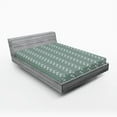 thumbnail image 1 of Ambesonne Spring Fitted Sheet, Rococo Influences Essence, Full Size, Pale Sage Green White, 1 of 3