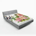 thumbnail image 1 of Ambesonne Spring Fitted Sheet, Wild Exotic Birds Roses, Full Size, Multicolor, 1 of 2