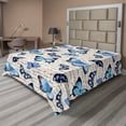thumbnail image 1 of Ambesonne Spring Flat Bedding Sheet Soft Top Sheet, Text Notes Butterfly Art, California King, Pale Azure Blue and Eggshell, 1 of 1