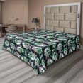 thumbnail image 1 of Ambesonne Spring Flat Bedding Sheet Soft Top Sheet, White Dog Roses Pattern Art, Full, Dark Green and Pale Grey, 1 of 1