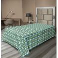 thumbnail image 1 of Ambesonne Spring Flat Sheet, Gardening Petals Daisy Art, TwinXL Size, Teal Pale Blue Orange, 1 of 1
