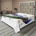 thumbnail image 1 of Ambesonne Spring Flat Sheet, Wild Peacock Feather, Queen Size, Multicolor, 1 of 1