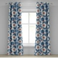 thumbnail image 1 of Ambesonne Spring Floral Grommet Curtain, Art Botanical Flowers, 50"x96", Sea Blue Eggshell, 1 of 1