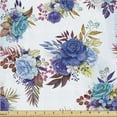 thumbnail image 1 of Ambesonne Spring Flowers Fabric by the Yard Upholstery, Delicate Floral Art, 5 Yards, Ivory Multicolor, 1 of 1