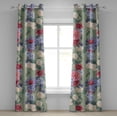 thumbnail image 1 of Ambesonne Spring Grommet Curtain, Flowers Leaves Fashion Art, 50"x72", Dried Rose Laurel Green, 1 of 1