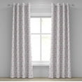 thumbnail image 1 of Ambesonne Spring Grommet Curtain, Pattern with Flowers, 50" x 96", Magenta Fuchsia White, 1 of 6