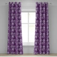 thumbnail image 1 of Ambesonne Spring Grommet Curtain, Spring Romantic Meadow, 50" x 84", Purple White, 1 of 6