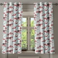 thumbnail image 1 of Ambesonne Spring Grommet Curtain, Vintage Chinese Trees, 50" x 54", Pale Blue Red White, 1 of 6