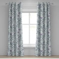 thumbnail image 1 of Ambesonne Spring Grommet Curtain, Watercolor Flower Foliage, 50"x96", Blue Grey and Pale Lavender, 1 of 1
