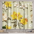 thumbnail image 1 of Ambesonne Spring Kitchen Curtains, Floral Narcissus Branch, 55"x45", Yellow Khaki Cream, 1 of 1