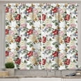 thumbnail image 1 of Ambesonne Spring Kitchen Curtains, Lilacs Roses Flowers, 55"x39", Pale Pink Cream, 1 of 3