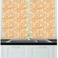 thumbnail image 1 of Ambesonne Spring Kitchen Curtains, Summer Garden Floral, 55"x45", Marigold and White, 1 of 3