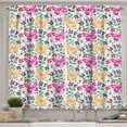 thumbnail image 1 of Ambesonne Spring Kitchen Curtains, Vibrant Summer Blooms, 55"x39", Multicolor, 1 of 2