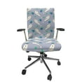 thumbnail image 1 of Ambesonne Spring Office Chair Cover Stretchable High Back, Abstract Floral Birds, Pale Ceil Blue Ivory, 1 of 1