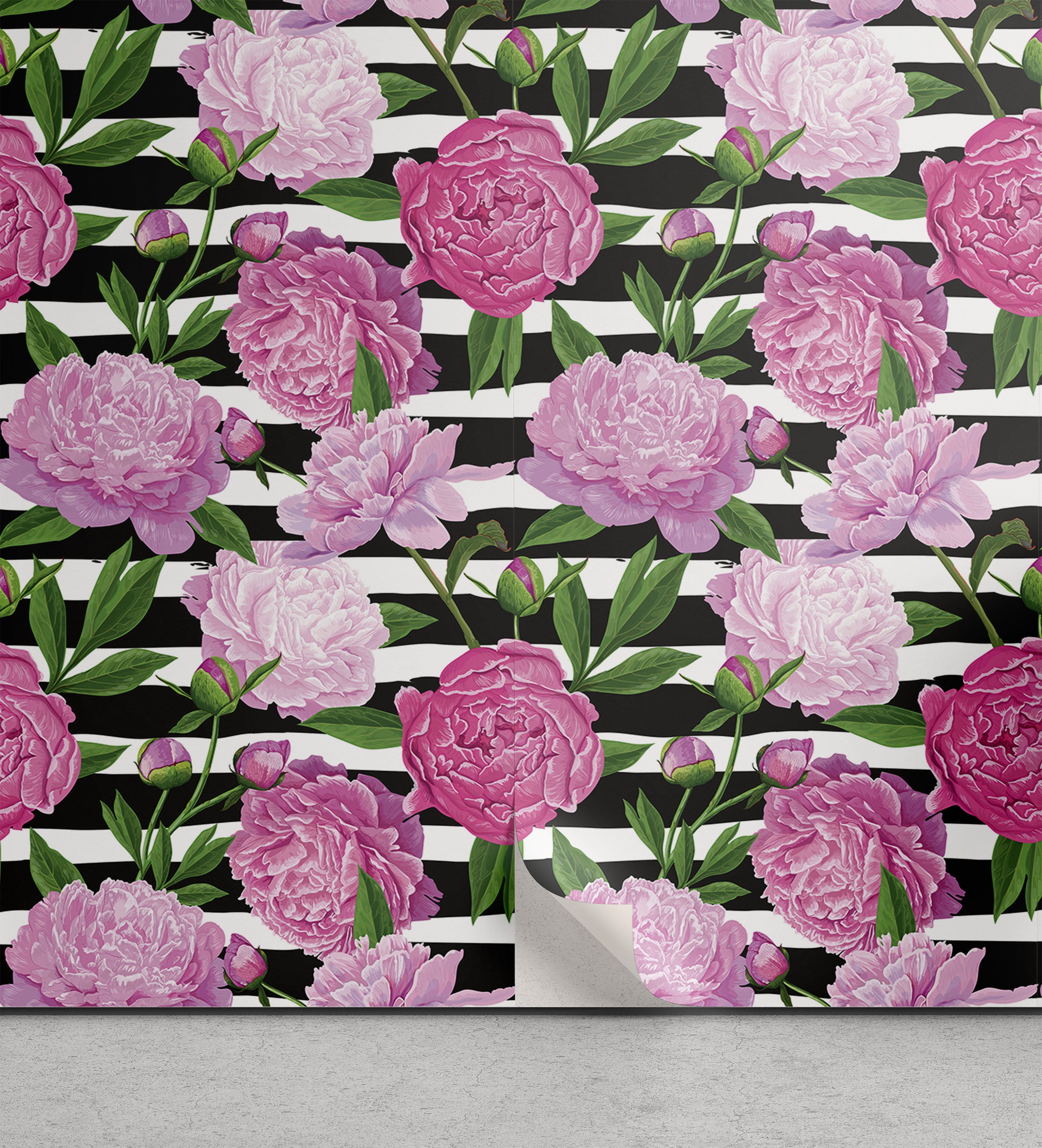 ambesonne-spring-peel-stick-wallpaper-for-home-peonies-monochrome