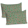 thumbnail image 1 of Ambesonne Spring Pillow Sham 2 Pack, Cloudberry Branches Summer, 36"x20", Paprika and Sea Green, 1 of 3