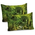 thumbnail image 1 of Ambesonne Spring Pillow Sham 2 Pack, Traveling Nature, 30"x20", Green, 1 of 3