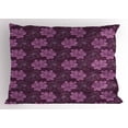 thumbnail image 1 of Ambesonne Spring Pillow Sham, Botanical Petal Pattern, 26" X 20", Dried Rose and Plum, 1 of 2