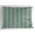 thumbnail image 1 of Ambesonne Spring Pillow Sham, Rococo Influences Essence, 26" X 20", Pale Sage Green White, 1 of 2