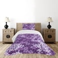 thumbnail image 1 of Ambesonne Spring Quilted Bedspread Set 2 Pcs, Spring Romantic Meadow, Twin Size, Purple White, 1 of 6