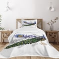 thumbnail image 1 of Ambesonne Spring Quilted Bedspread Set 2 Pcs, Wild Peacock Feather, Twin Size, Multicolor, 1 of 3