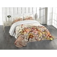 thumbnail image 1 of Ambesonne Spring Quilted Bedspread Set 3 Pcs, Flower Field Dragonfly, King Size, Multicolor, 1 of 5