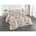 thumbnail image 1 of Ambesonne Spring Quilted Bedspread Set 3 Pcs, Nature Love Blossoming Art, Twin, Soft Pink Multicolor, 1 of 4