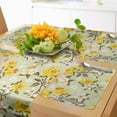 thumbnail image 1 of Ambesonne Spring Table Runner & Placemats, Floral Narcissus Branch, Placemat 4 pcs + Runner 14"x72", Yellow Khaki Cream, 1 of 2