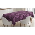 thumbnail image 1 of Ambesonne Spring Tablecloth Rectangular Table Cover, Botanical Petal Pattern, 52"x70", Dried Rose and Plum, 1 of 4