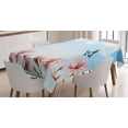 thumbnail image 1 of Ambesonne Spring Tablecloth Rectangular Table Cover, Magnolia Branches Bugs, 60"x90", Pale Pink Blue and White, 1 of 4