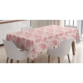 thumbnail image 1 of Ambesonne Spring Tablecloth Rectangular Table Cover, Pinkish Watercolor Flowers, 60"x84", Pink Peach and Cream, 1 of 4