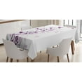 thumbnail image 1 of Ambesonne Spring Tablecloth Rectangular Table Cover, Violet Tree Blossoms Image, 60"x84", Plum White, 1 of 4