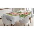 thumbnail image 1 of Ambesonne Spring Tablecloth Rectangular Table Cover, Wild Exotic Birds Roses, 60"x90", Multicolor, 1 of 4