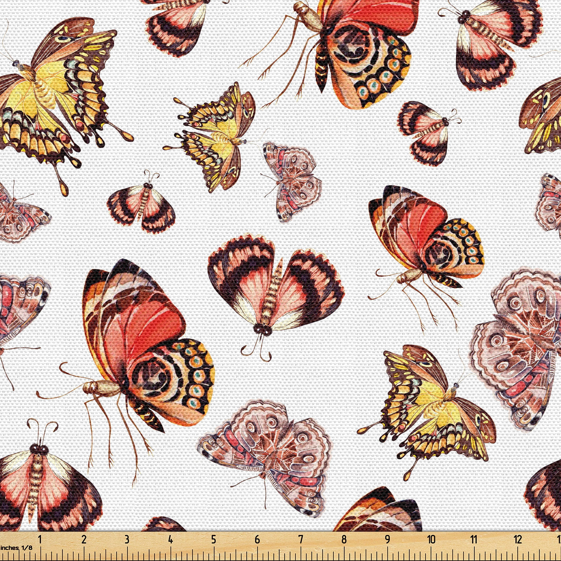 Ambesonne Spring Themed Fabric by the Yard Upholstery, Art Cottagecore ...
