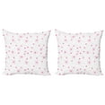 thumbnail image 1 of Ambesonne Spring Throw Pillow Cover 2 Pack, Pattern with Flowers, 16", Magenta Fuchsia White, 1 of 5
