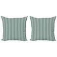 thumbnail image 1 of Ambesonne Spring Throw Pillow Cover 2 Pack, Rococo Influences Essence, 24", Pale Sage Green White, 1 of 2