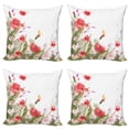 thumbnail image 1 of Ambesonne Spring Throw Pillow Cover 4 Pack, Floral Botany, 24", Multicolor, 1 of 7