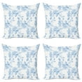 thumbnail image 1 of Ambesonne Spring Throw Pillow Cover 4 Pack, Floral Dreamy Branch, 18", Soft Blue White, 1 of 7