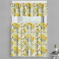 thumbnail image 1 of Ambesonne Spring Valance & Curtain, Floral Narcissus Branch, 55"x24", Yellow Khaki Cream, 1 of 6