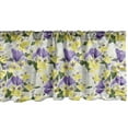 thumbnail image 1 of Ambesonne Spring Valance Pack of 2, Pansy Flowers Bouquet Motif, 54"X12", Green Violet and Yellow, 1 of 4