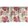 thumbnail image 1 of Ambesonne Spring Window Valance, Flowers and Bicycle Pattern, 54" X 12", Multicolor, 1 of 3