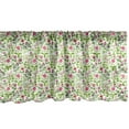 thumbnail image 1 of Ambesonne Spring Window Valance, Greenish Meadow Plants Herbs, 54" X 18", White Lime Green and Pink, 1 of 3