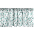 thumbnail image 1 of Ambesonne Spring Window Valance, Pattern with Flower Stem, 54" X 18", Pale Blue Teal White, 1 of 3
