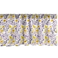 thumbnail image 1 of Ambesonne Spring Window Valance, Rural Flowers and Leaves, 54" X 12", Yellow Purple White, 1 of 3