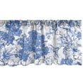 thumbnail image 1 of Ambesonne Spring Window Valance with Rod Pocket, Flowers Dotted Back Pattern, 54" X 18", Pale Azure Blue and White, 1 of 2