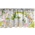 thumbnail image 1 of Ambesonne Spring Window Valance with Rod Pocket, Roses Butterflies Flora Plot, 54" x 12", Apple Green and Pastel Yellow, 1 of 2