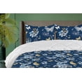 thumbnail image 1 of Ambesonne Springtime Down Alternative Quilt Comforter, Modern Butterfly Floral, Queen, Dark Lavender Sea Blue, 1 of 1